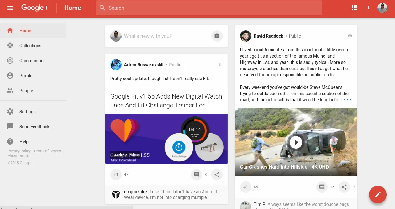 Google+ in 2015